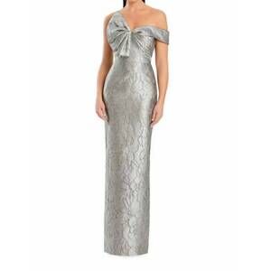 NEW ALEXANDER BY DAYMOR long gown in silver
